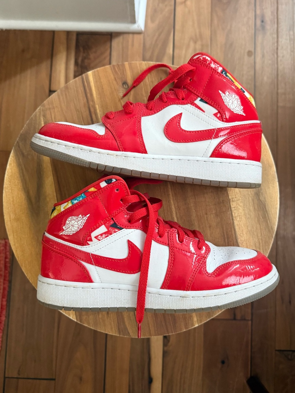 Nike Jordan 1 Mid Barcelona Sweater High Top Sneakers Sz: 6.5Y